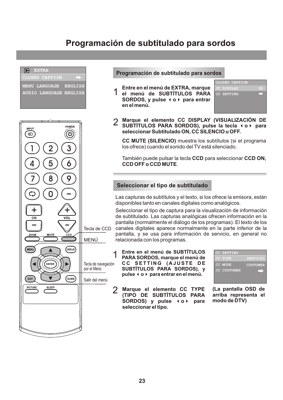 页面 24, Programación de subtitulado para sordos | Memorex mt2026D User Manual | Page 59 / 71