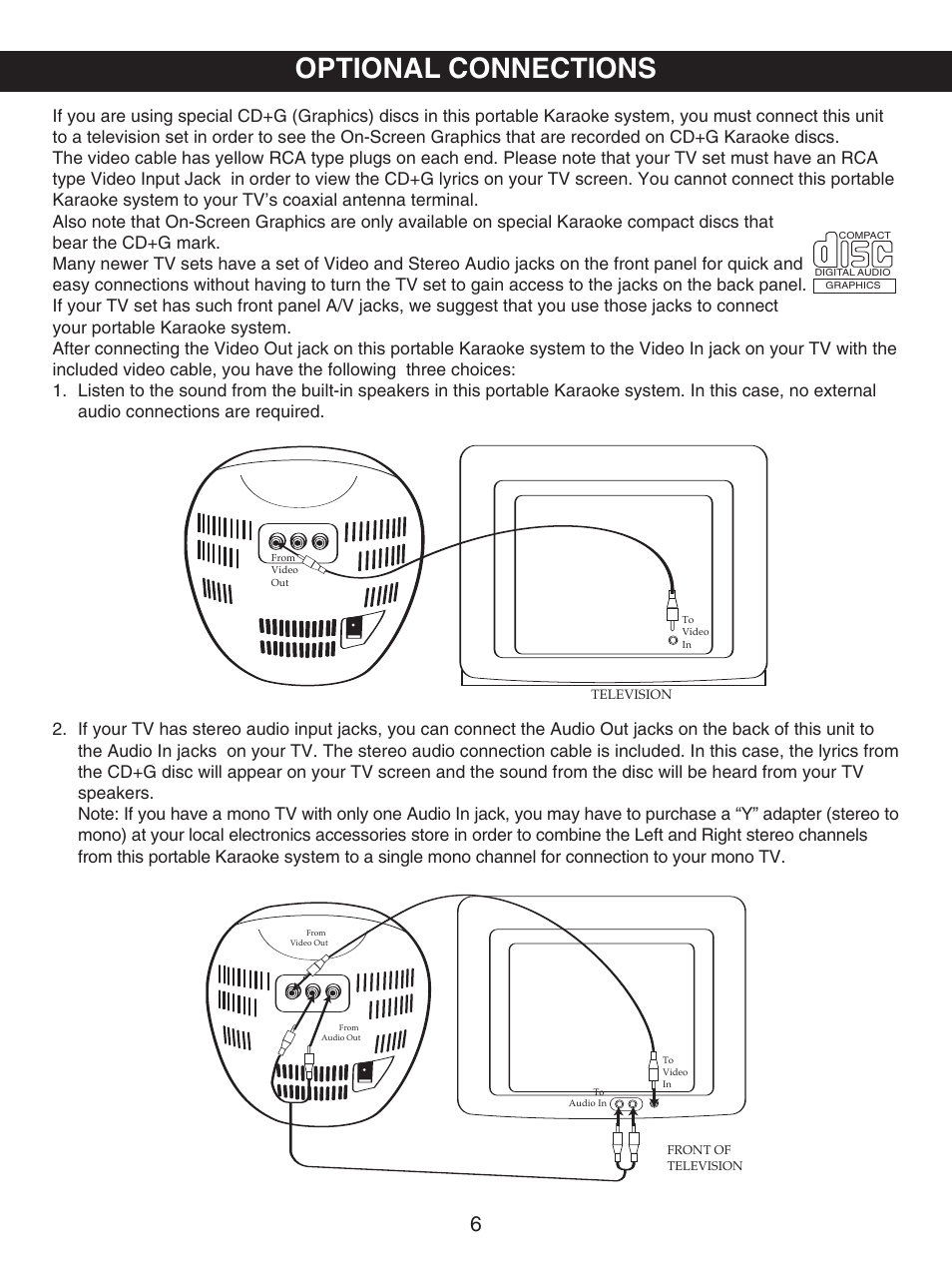 Optional connections | Memorex MKS2114 User Manual | Page 7 / 18
