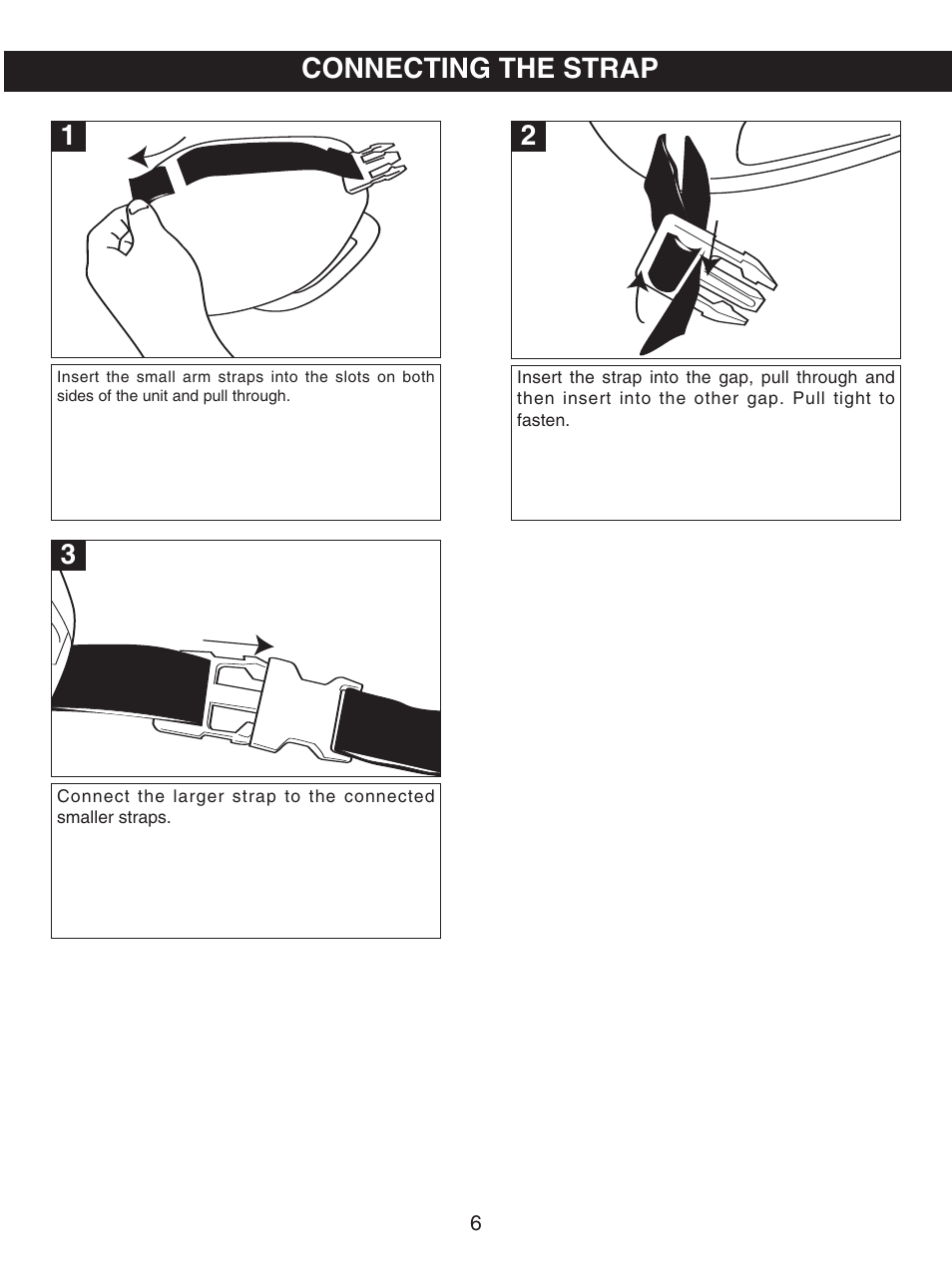 3connecting the strap | Memorex MP8700 User Manual | Page 7 / 17