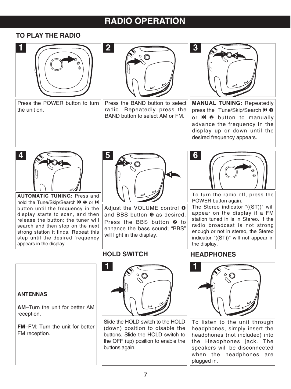 Radio operation | Memorex MP8700 User Manual | Page 8 / 17