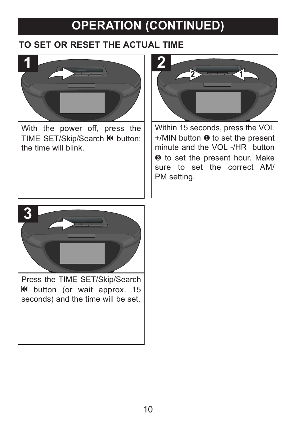 Operation (continued) | Memorex M12001 User Manual | Page 11 / 42