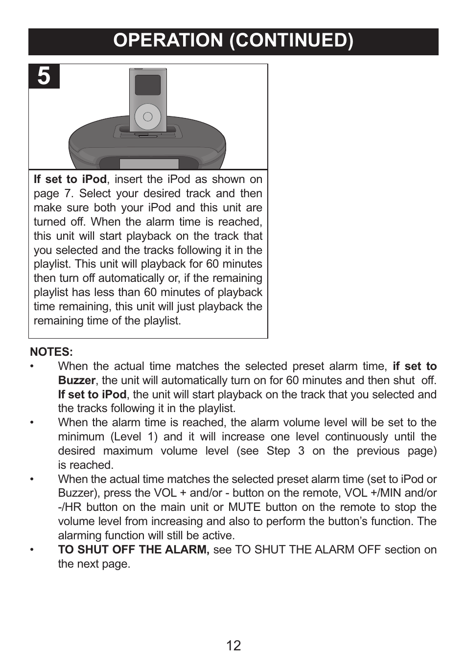 Operation (continued) | Memorex M12001 User Manual | Page 13 / 42