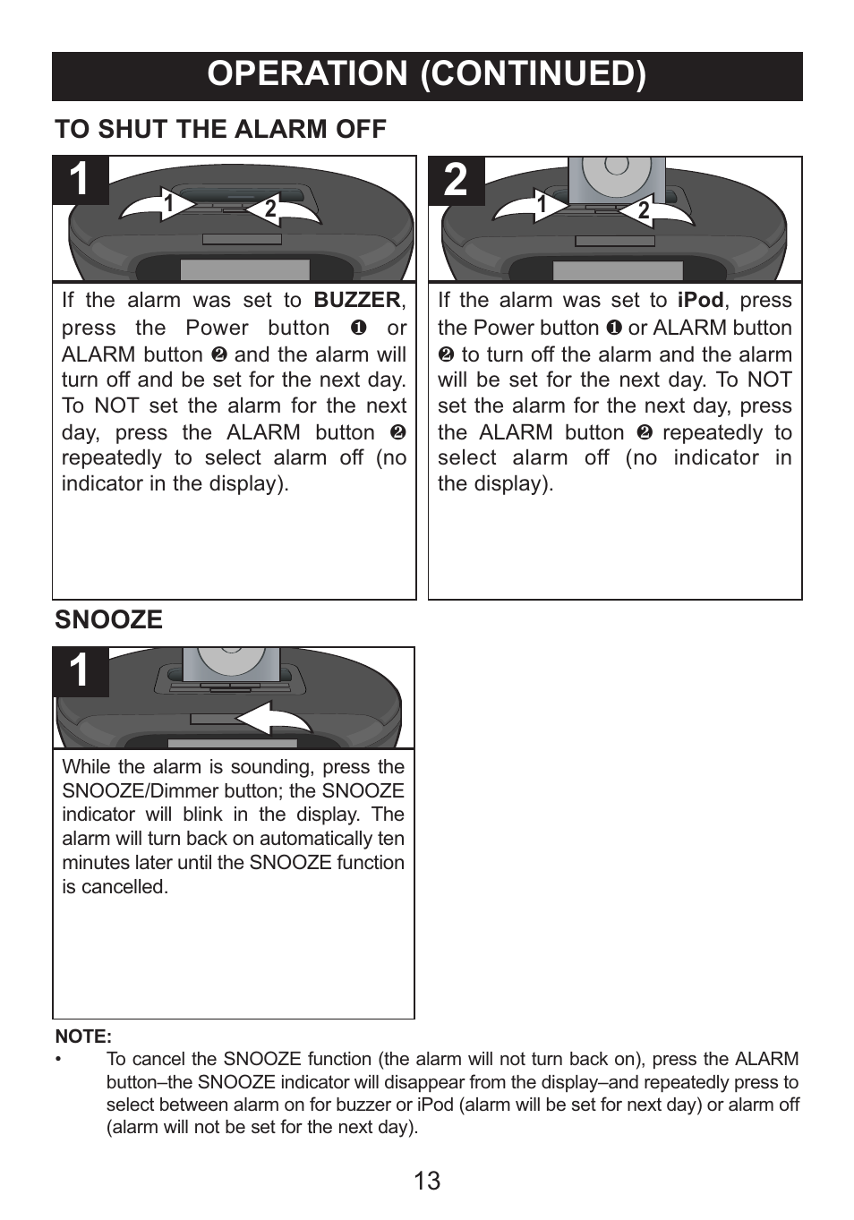 Operation (continued) | Memorex M12001 User Manual | Page 14 / 42