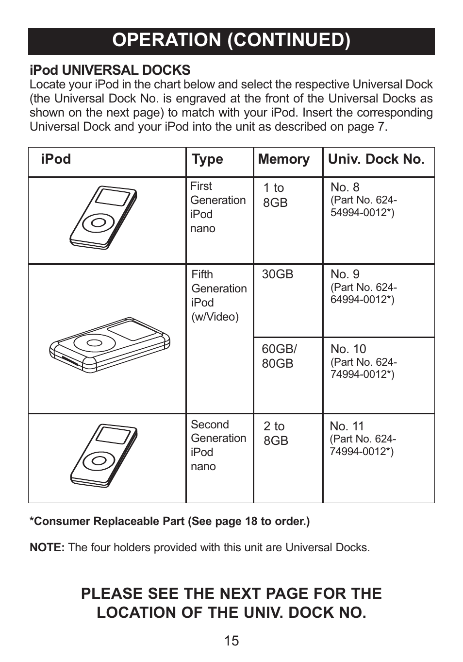 Operation (continued) | Memorex M12001 User Manual | Page 16 / 42