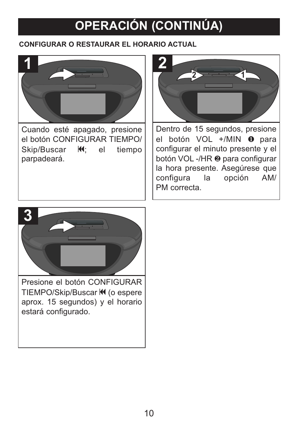Operación (continúa) | Memorex M12001 User Manual | Page 31 / 42
