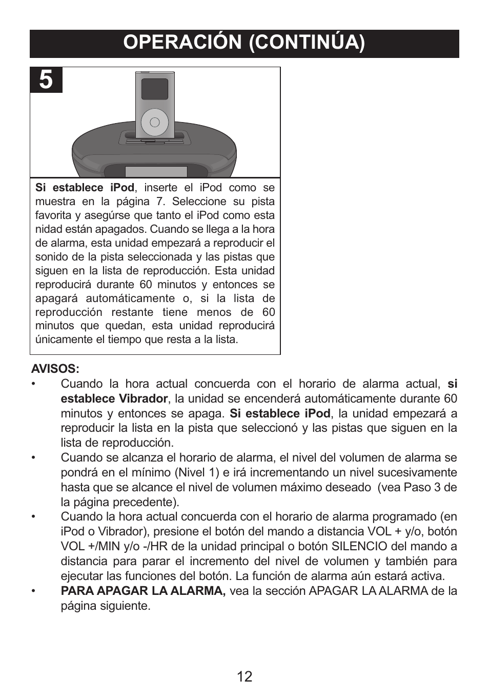 Operación (continúa) | Memorex M12001 User Manual | Page 33 / 42