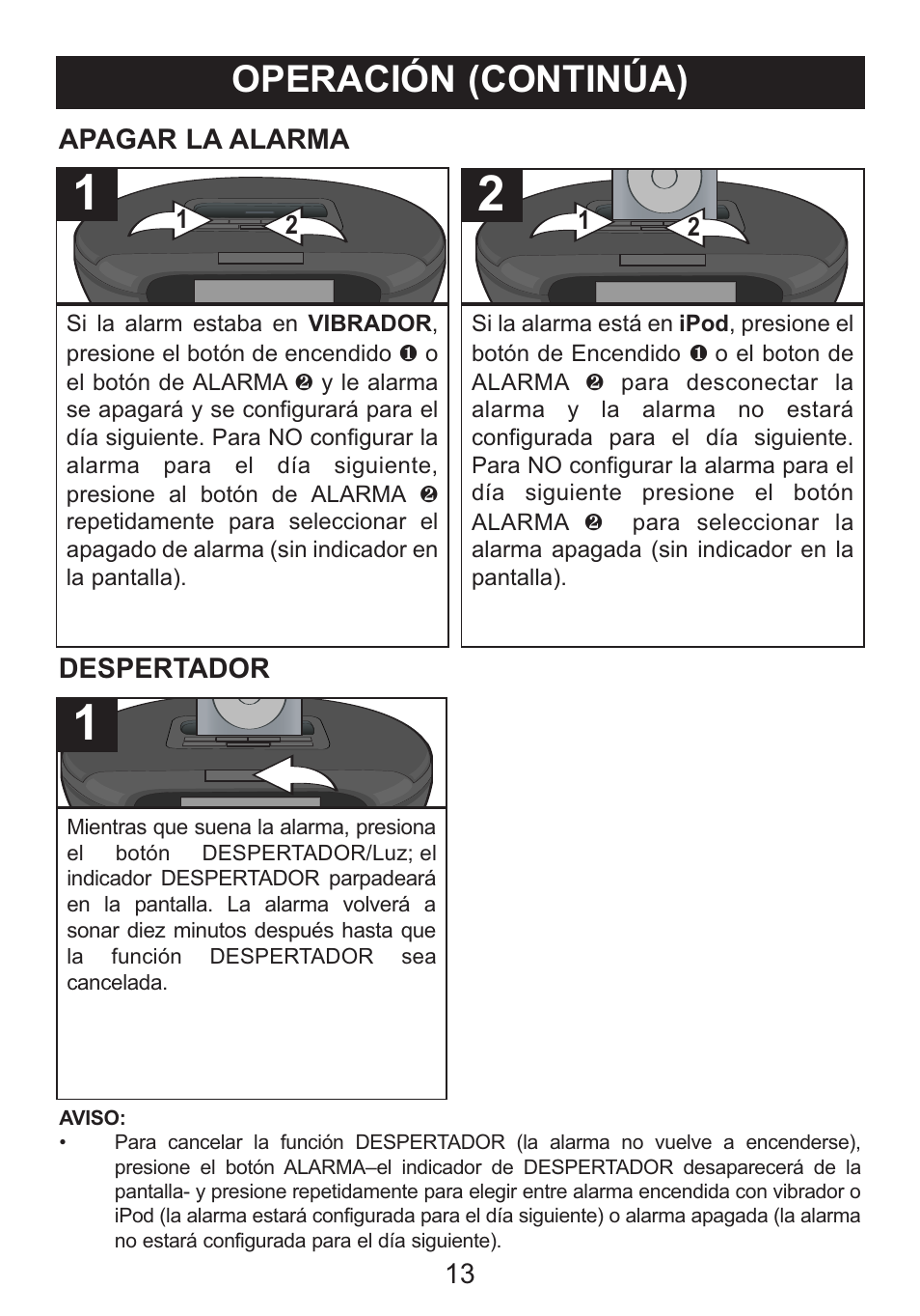 Operación (continúa) | Memorex M12001 User Manual | Page 34 / 42