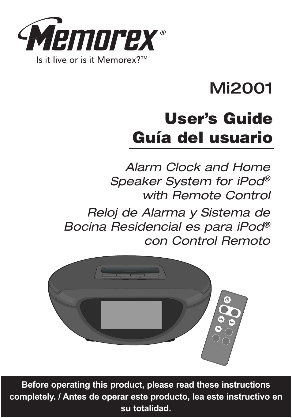 User’s guide guía del usuario, Mi2001 | Memorex M12001 User Manual | Page 41 / 42