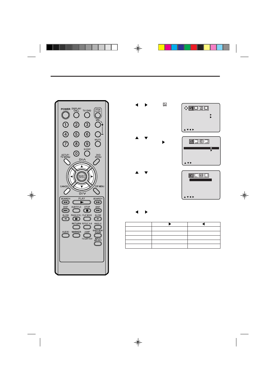 Picture control adjustment, Cancel | Memorex MVD2113 User Manual | Page 22 / 104