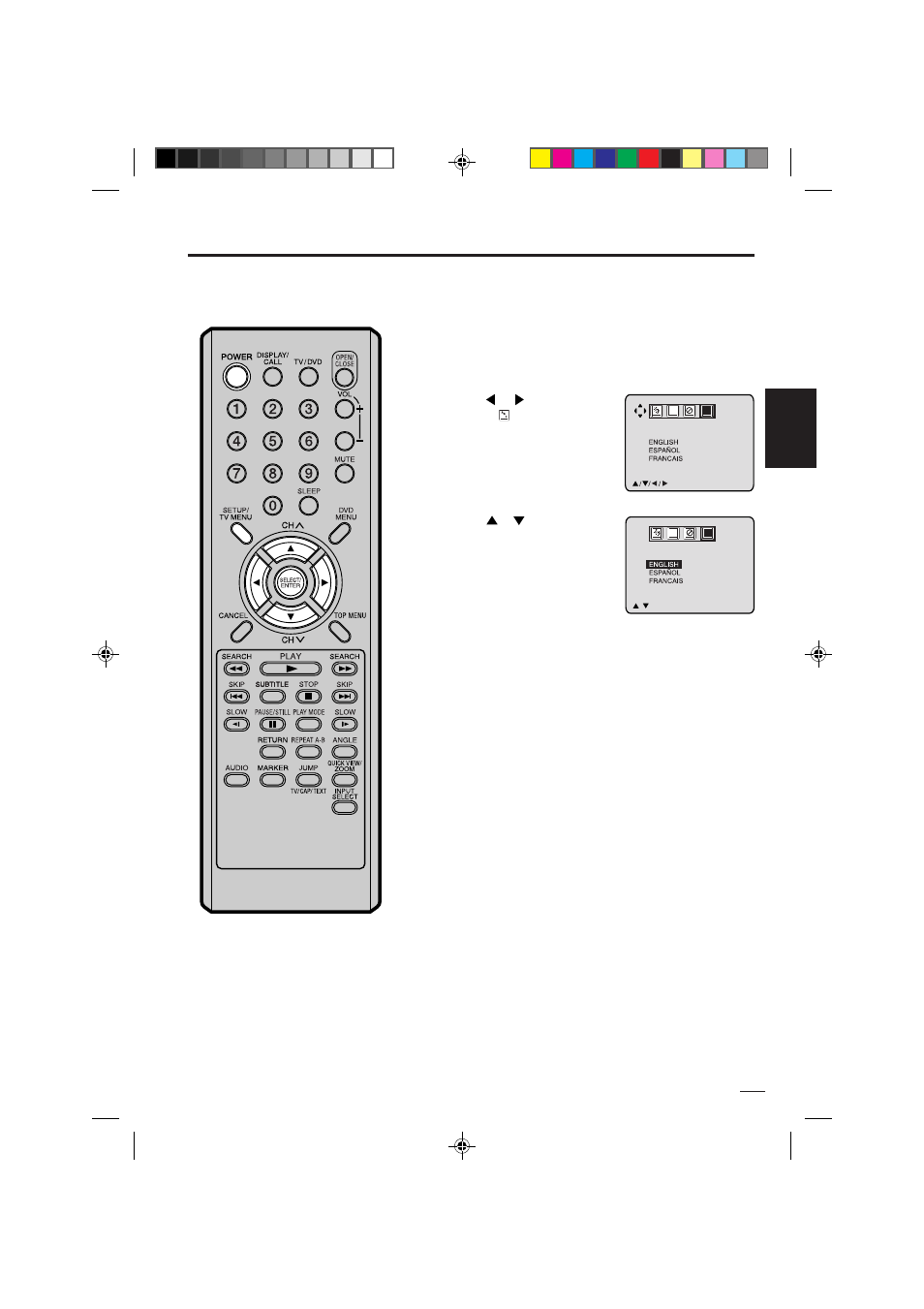 Seleccion de idioma en pantalla | Memorex MVD2113 User Manual | Page 65 / 104
