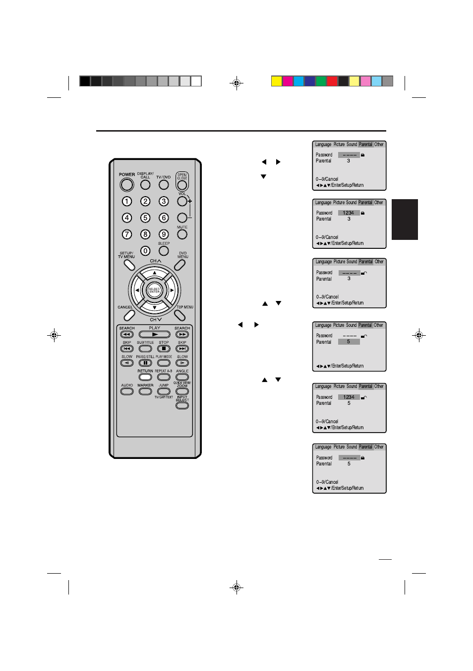 Cambio del nivel de restricciones para menores | Memorex MVD2113 User Manual | Page 91 / 104