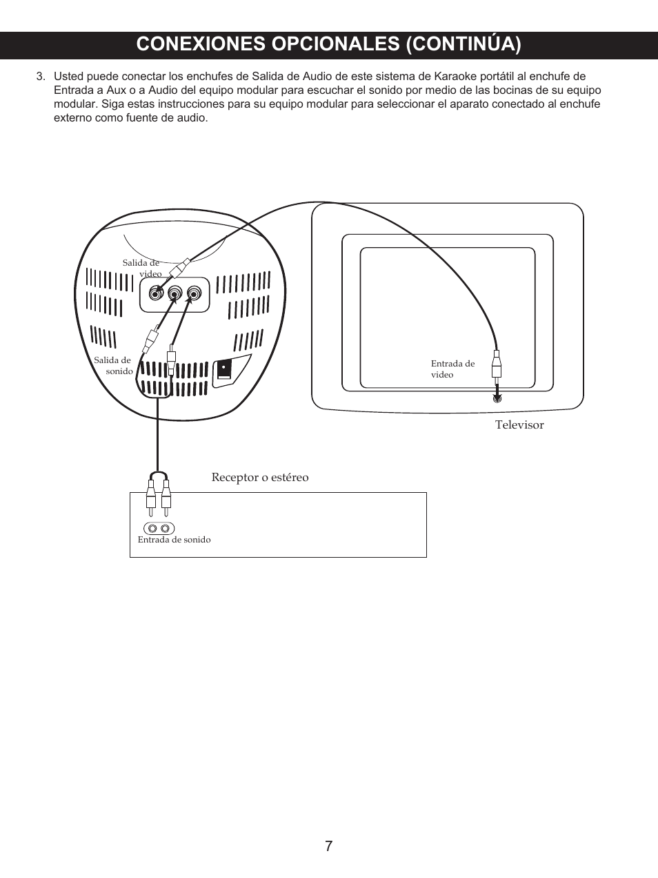 Conexiones opcionales (continúa) | Memorex MKS2116 User Manual | Page 24 / 34
