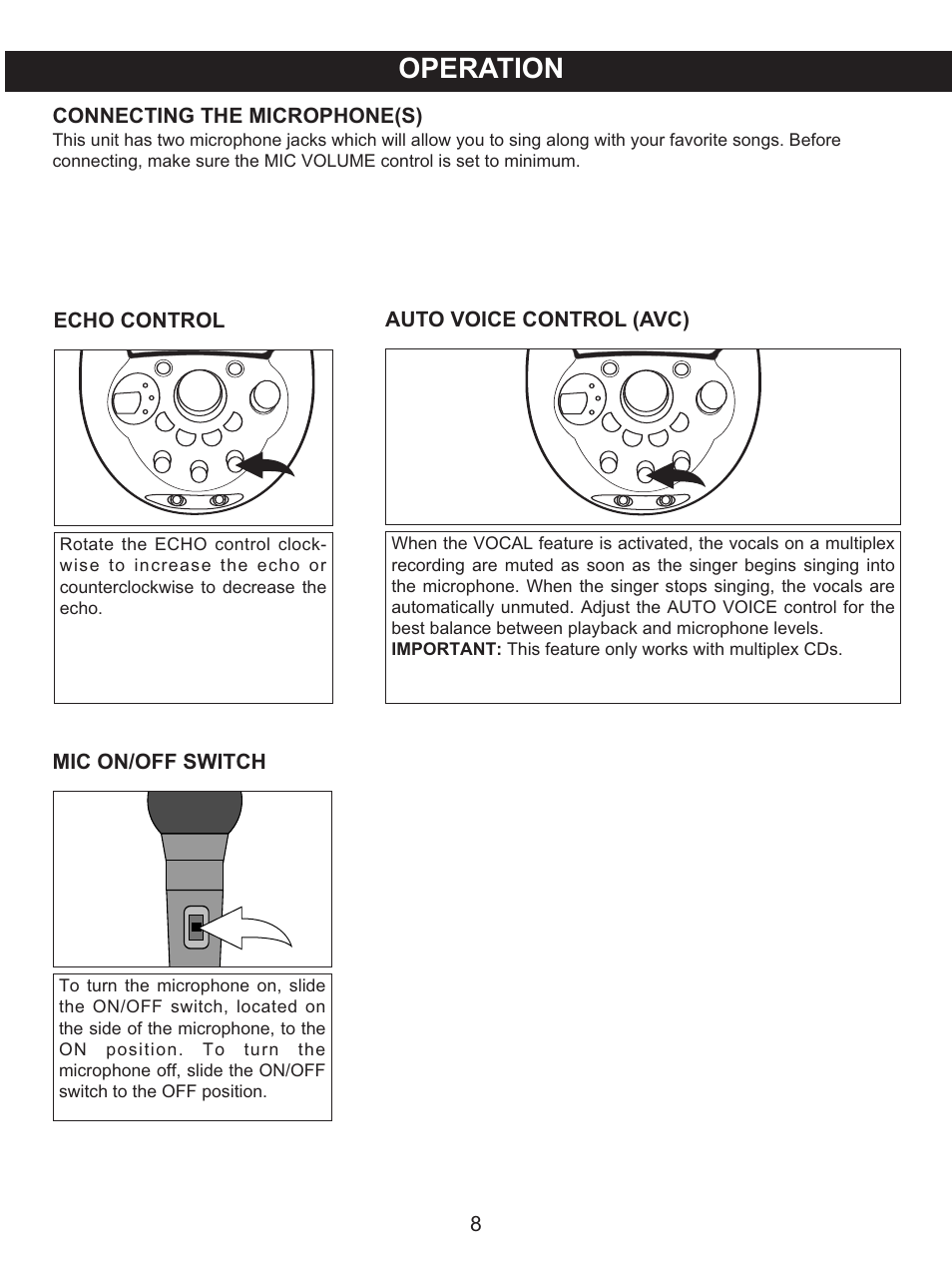 Operation | Memorex MKS2116 User Manual | Page 9 / 34