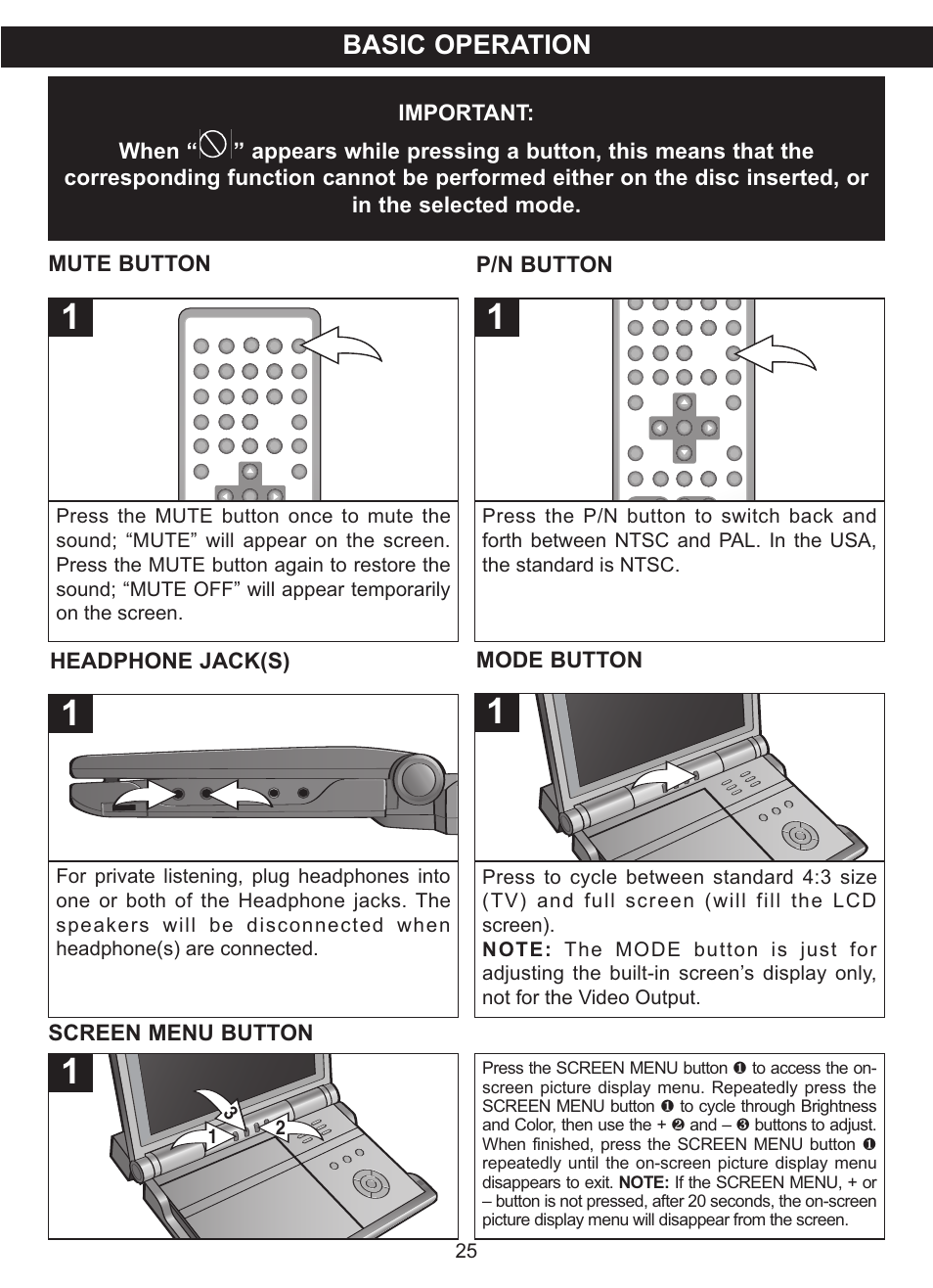 Basic operation | Memorex MVDP1101 User Manual | Page 26 / 44