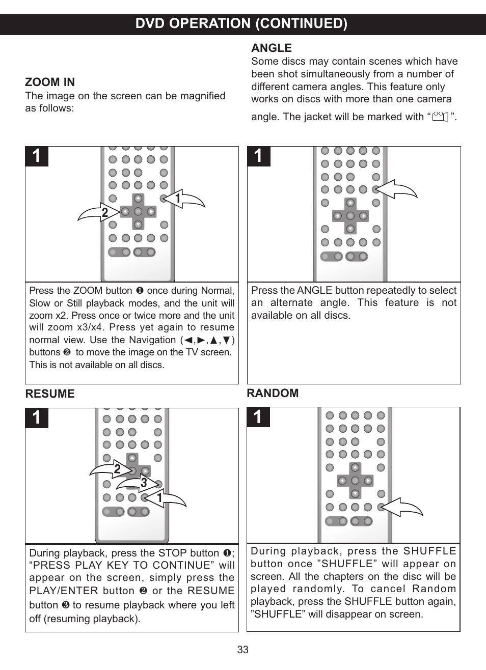 Dvd operation (continued) | Memorex MVDP1101 User Manual | Page 34 / 44