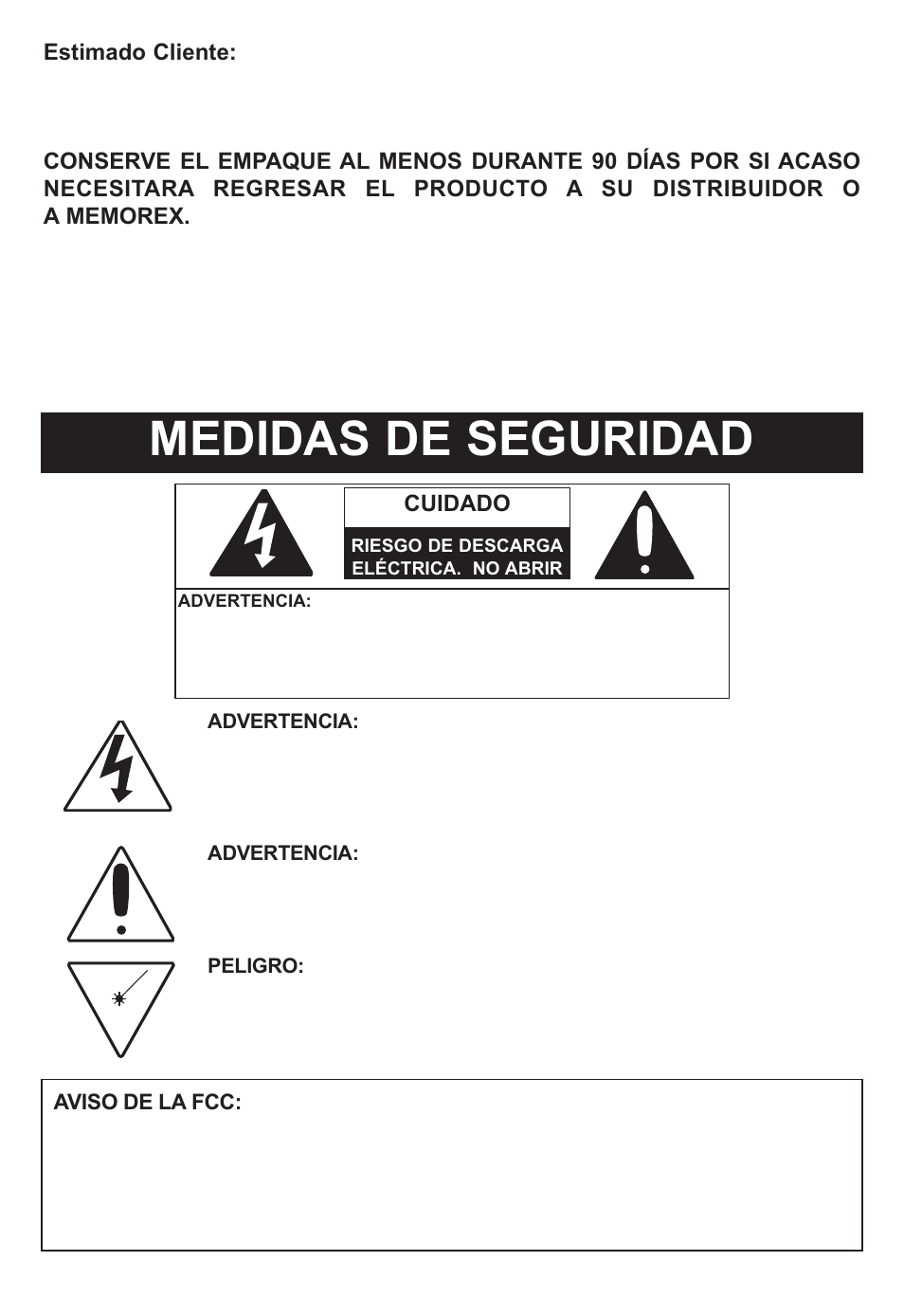 Medidas de seguridad | Memorex MP4047 User Manual | Page 22 / 42