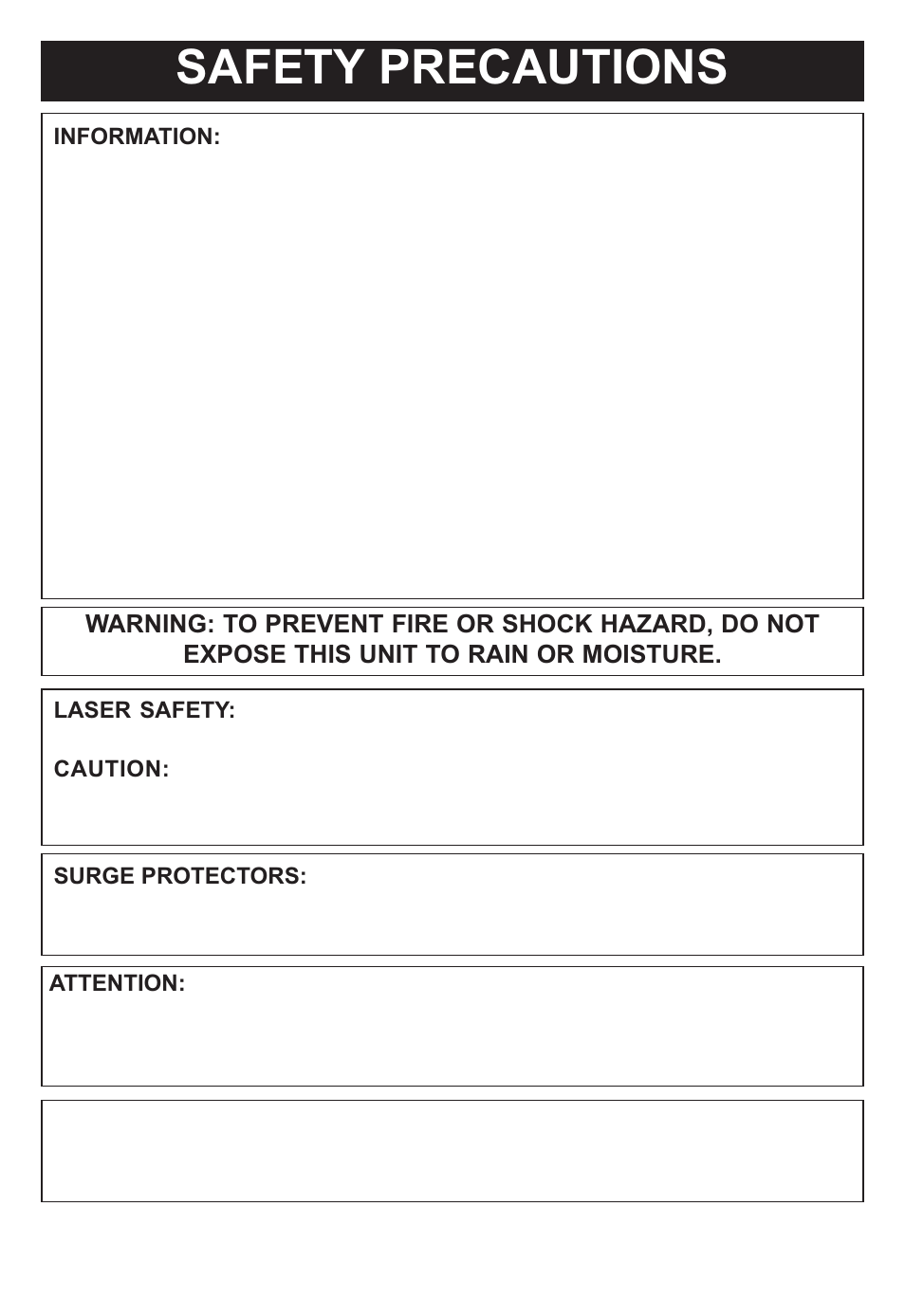 Safety precautions | Memorex MP4047 User Manual | Page 3 / 42
