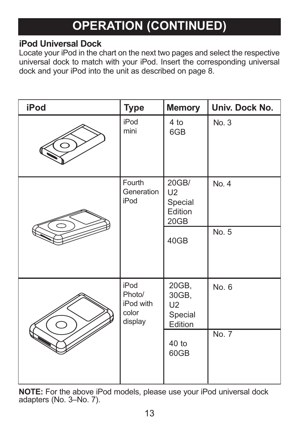 Operation (continued) | Memorex iTrek Mi3001 User Manual | Page 14 / 36