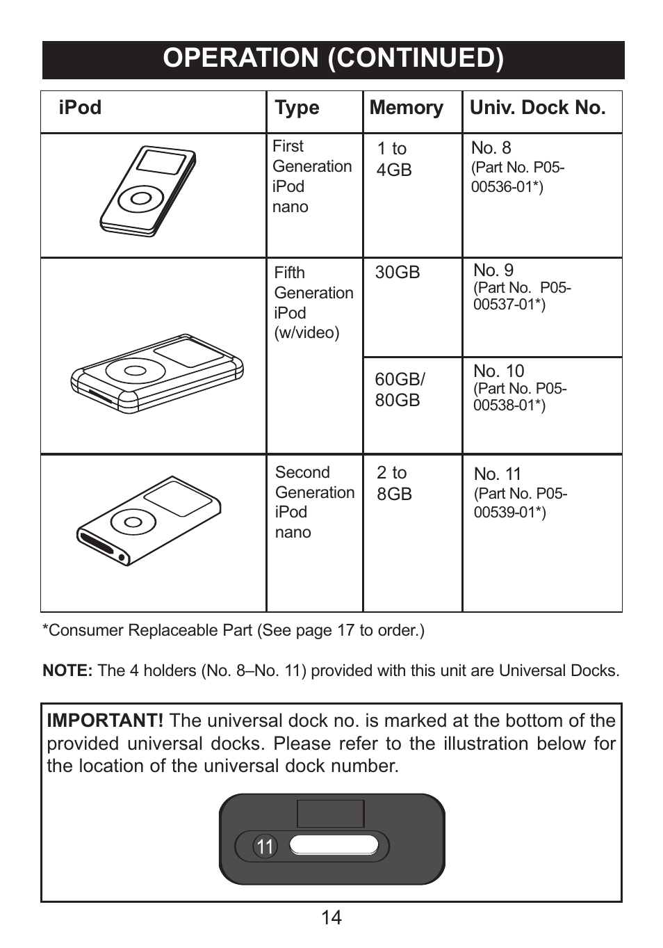Operation (continued) | Memorex iTrek Mi3001 User Manual | Page 15 / 36