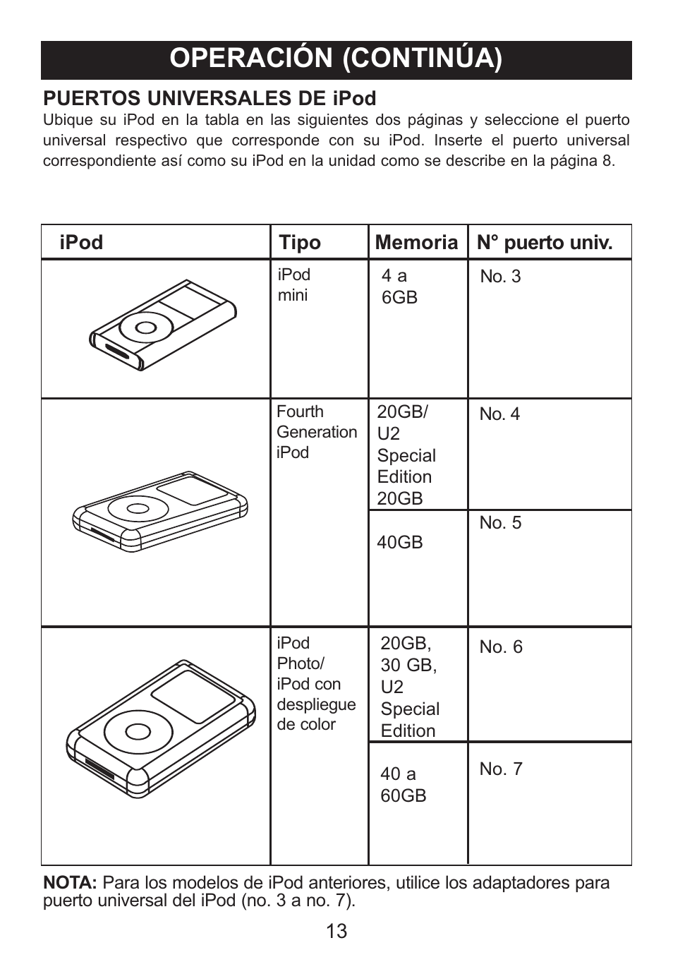 Operación (continúa) | Memorex iTrek Mi3001 User Manual | Page 31 / 36