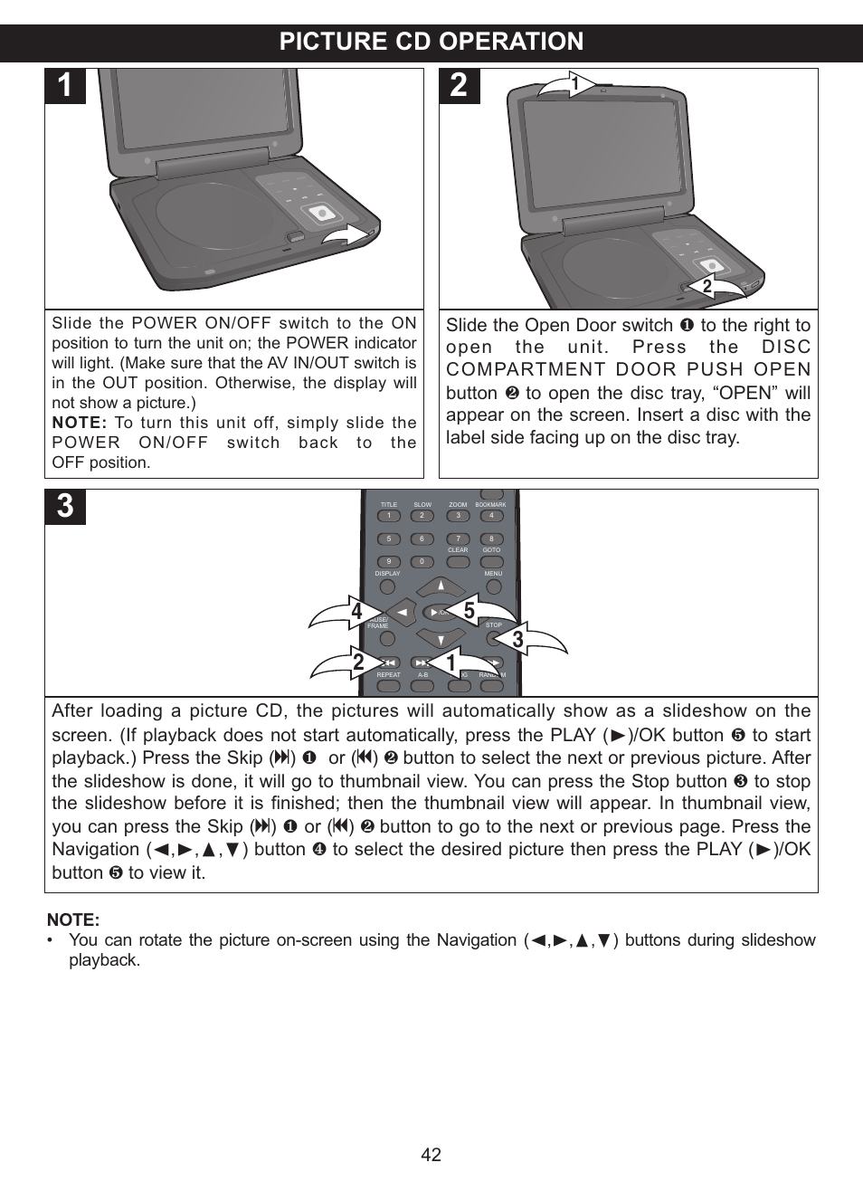 Picture cd operation | Memorex MVDP1102 User Manual | Page 43 / 94