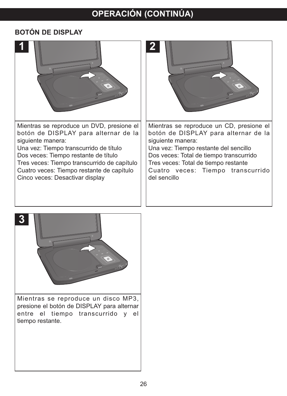 Operación (continúa) | Memorex MVDP1102 User Manual | Page 73 / 94