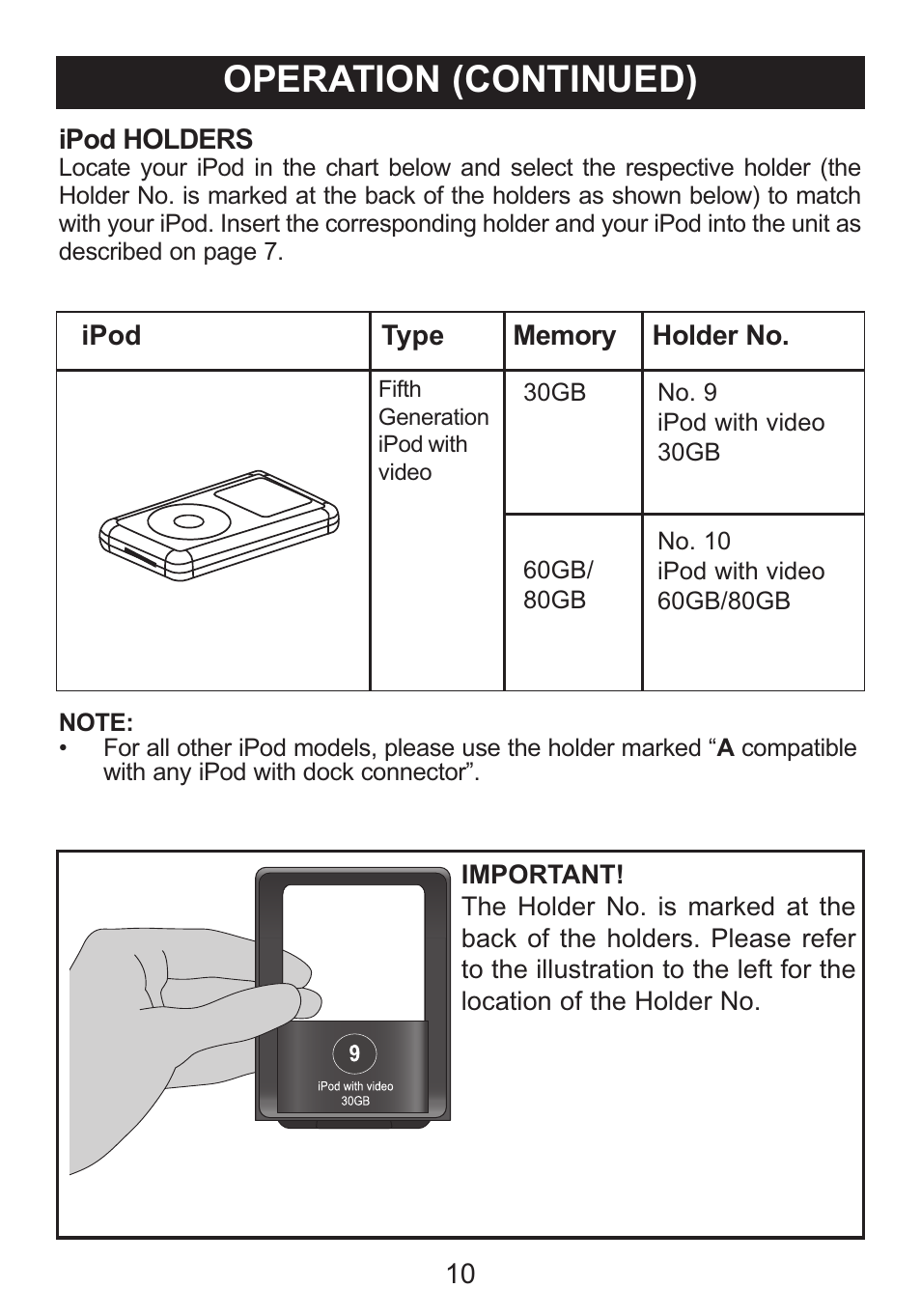 Operation (continued) | Memorex iFlipTM User Manual | Page 11 / 14