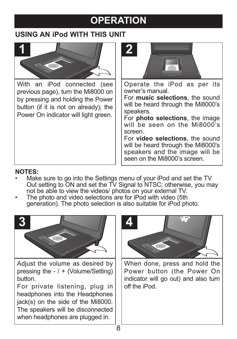 Operation | Memorex iFlipTM User Manual | Page 9 / 14