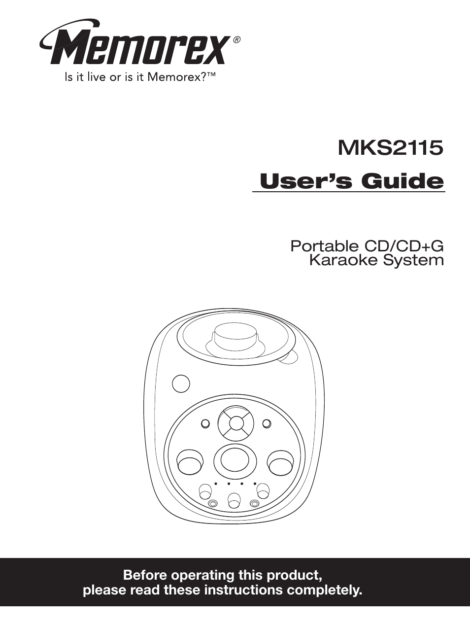 Memorex MKS2115 User Manual | 38 pages