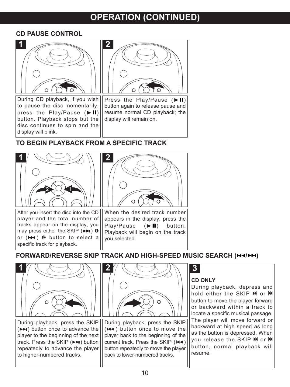 Operation (continued) | Memorex MKS2115 User Manual | Page 11 / 38