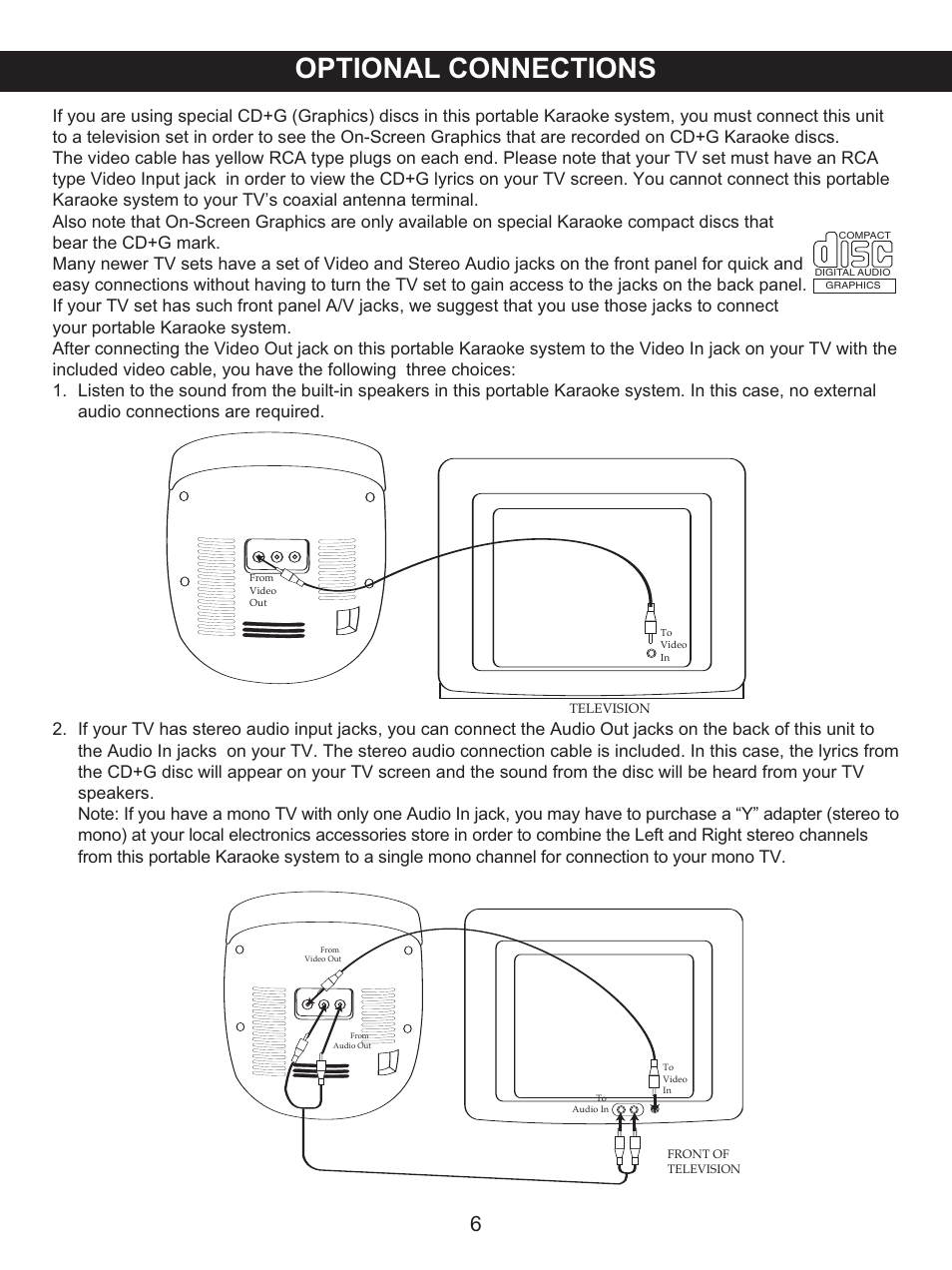 Optional connections | Memorex MKS2115 User Manual | Page 7 / 38