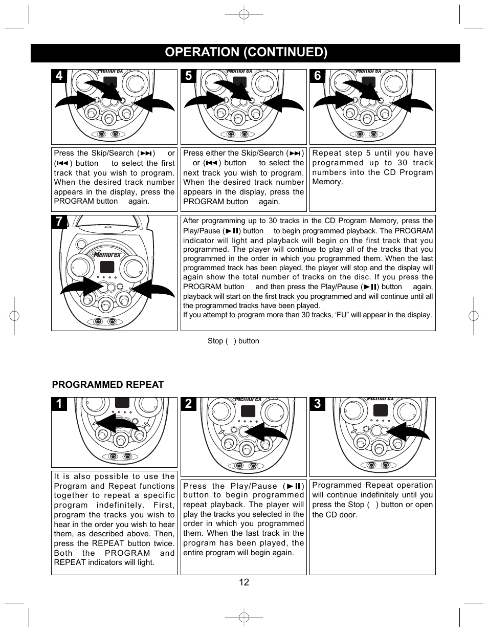 Operation (continued) | Memorex MKS2112 User Manual | Page 13 / 18