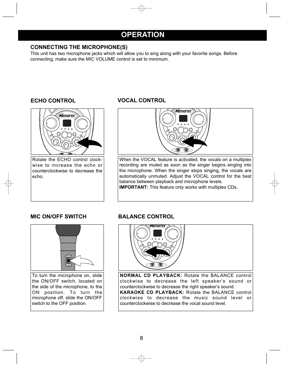 Operation | Memorex MKS2112 User Manual | Page 9 / 18