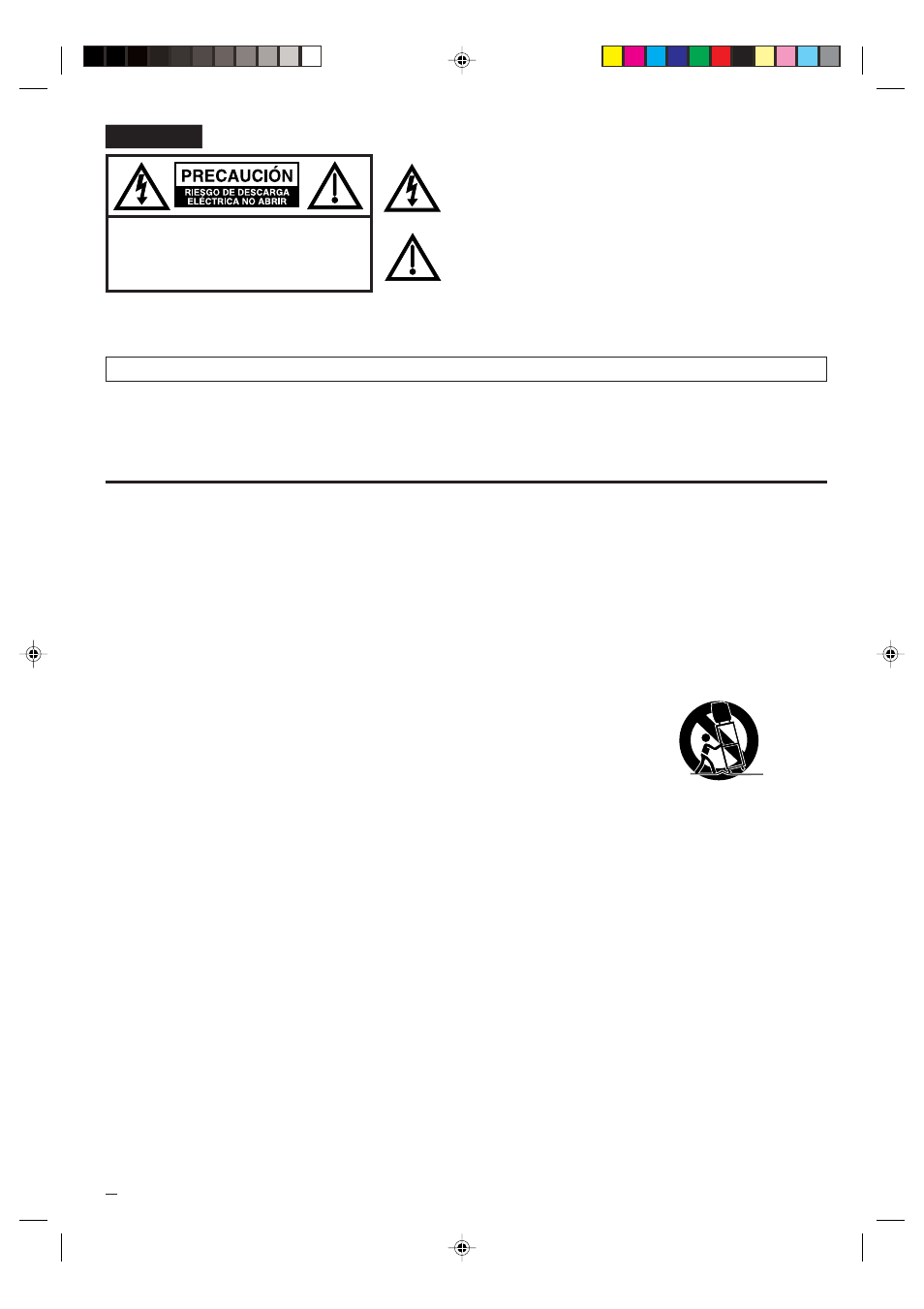 Para su seguridad, Español, Precaución | Aviso | Memorex DT1900-C User Manual | Page 12 / 32