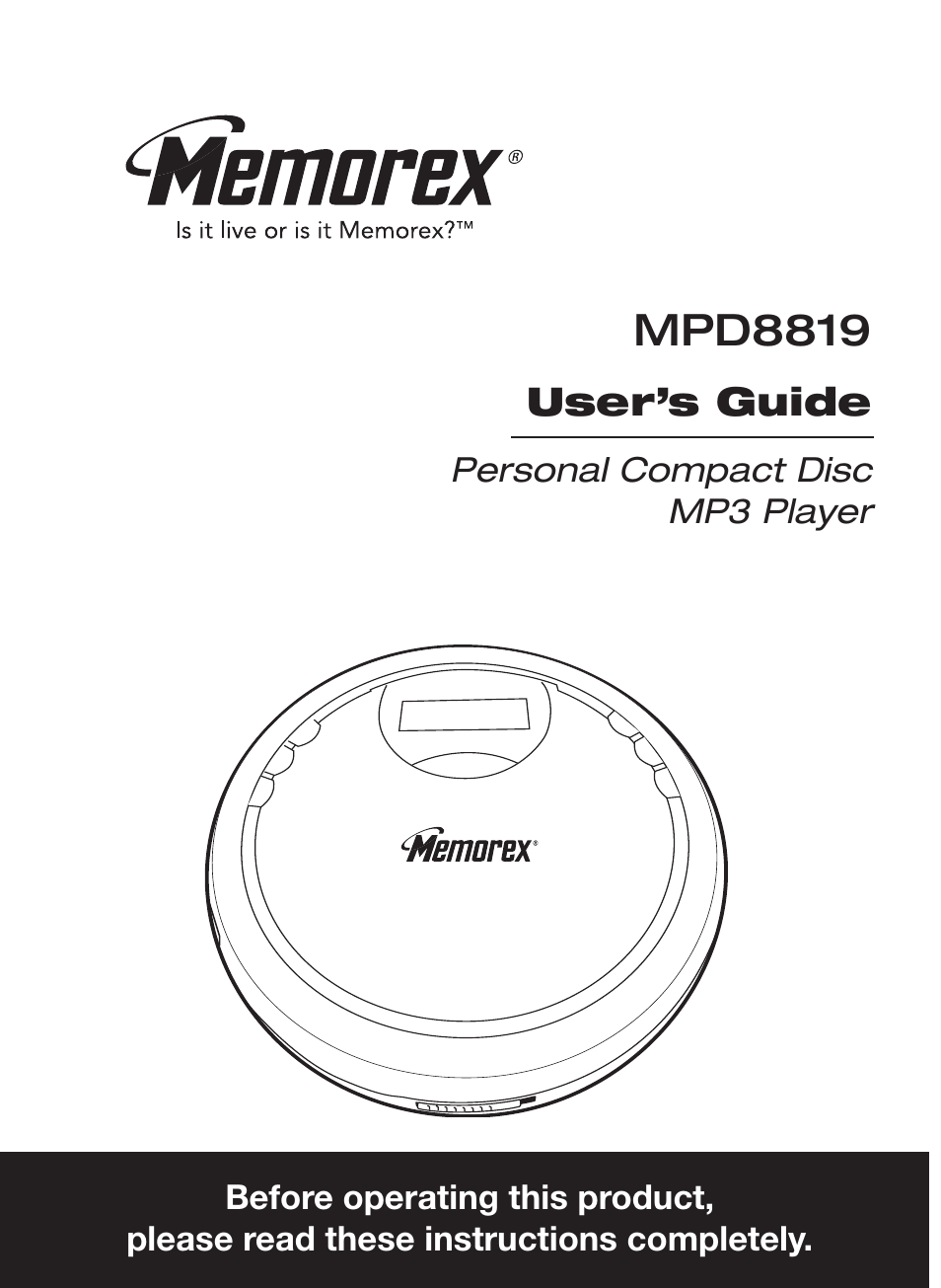 Memorex MPD8819 User Manual | 23 pages