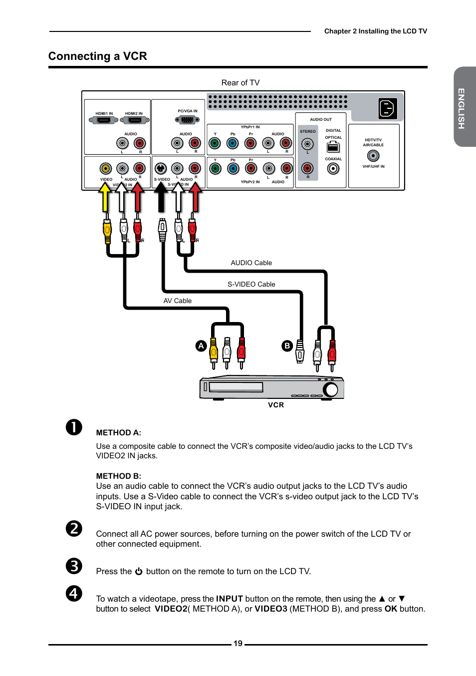 Connecting a vcr | Memorex 1080p User Manual | Page 21 / 103