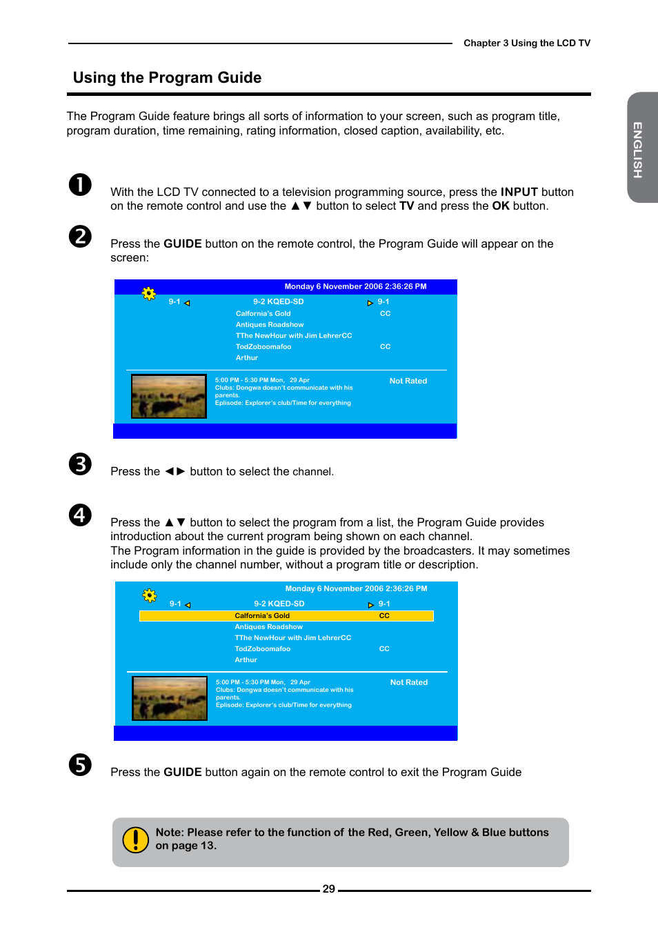 Using the program guide | Memorex 1080p User Manual | Page 31 / 103