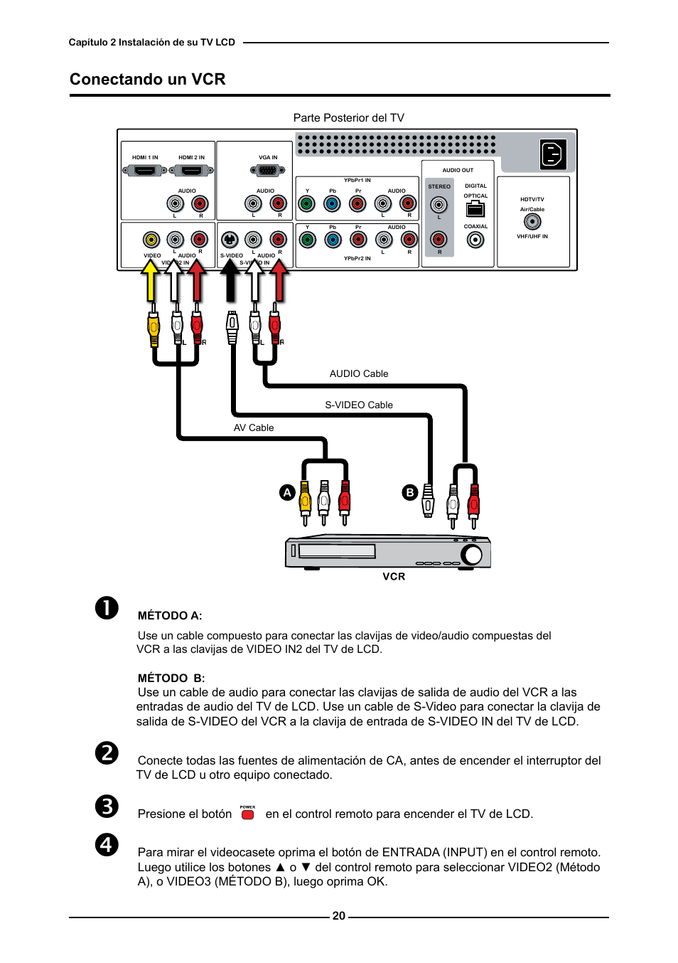 Conectando un vcr | Memorex 1080p User Manual | Page 72 / 103