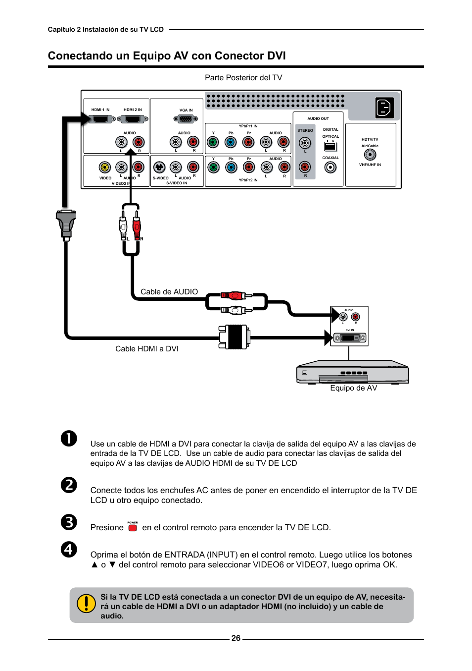 Conectando un equipo av con conector dvi | Memorex 1080p User Manual | Page 78 / 103