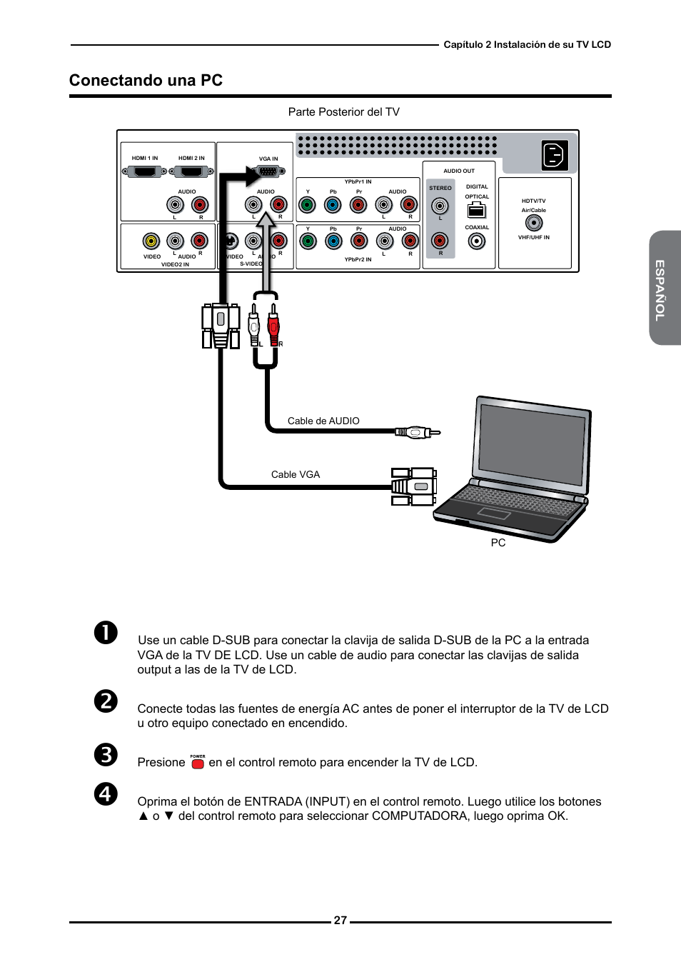 Conectando una pc | Memorex 1080p User Manual | Page 79 / 103