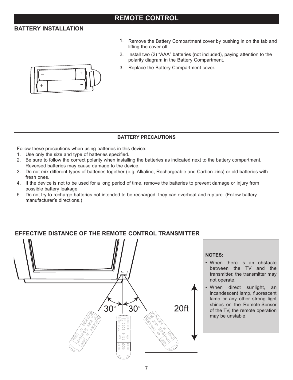 Remote control | Memorex MT2025D User Manual | Page 8 / 76
