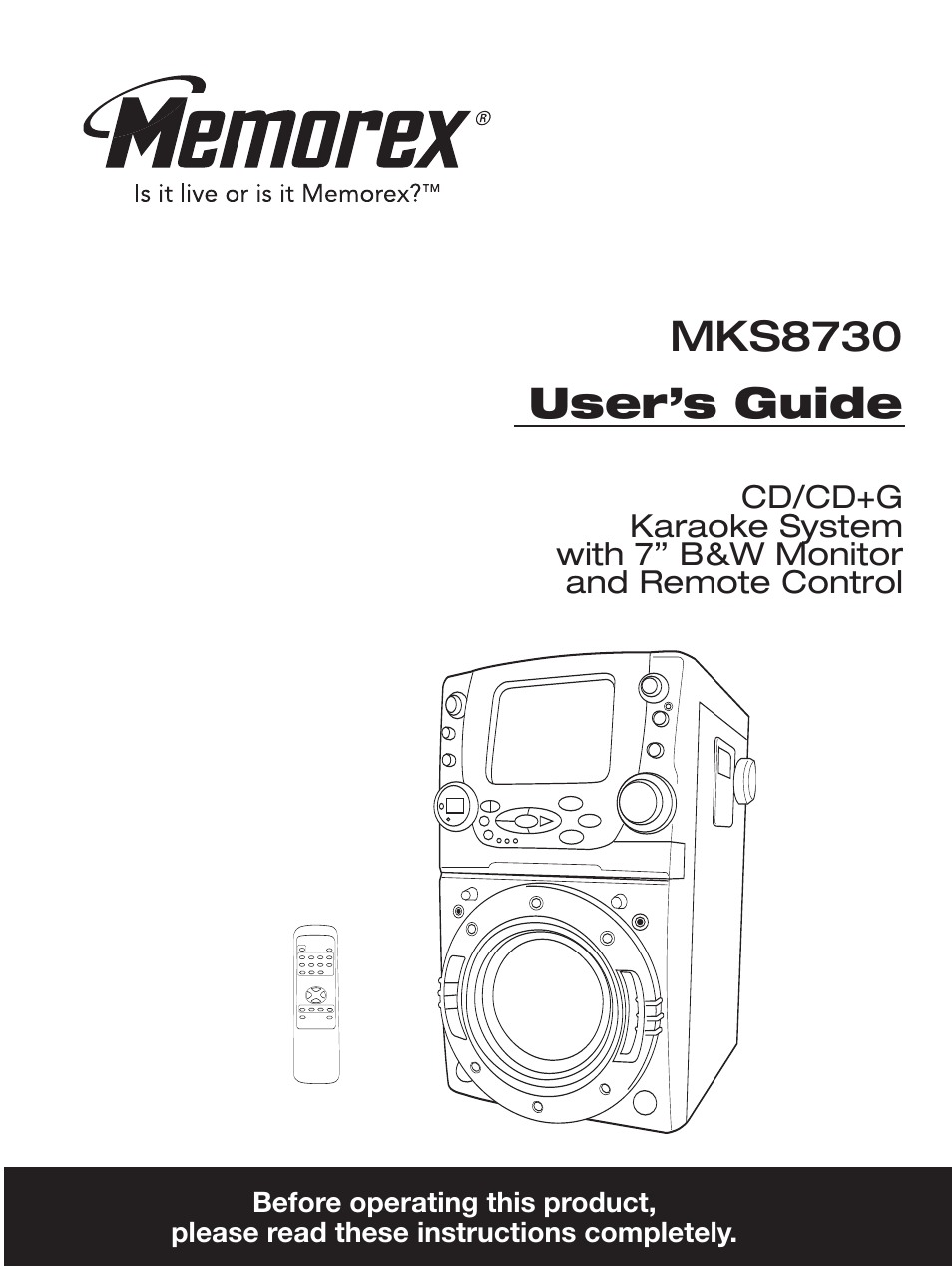 Memorex MKS8730 User Manual | 23 pages