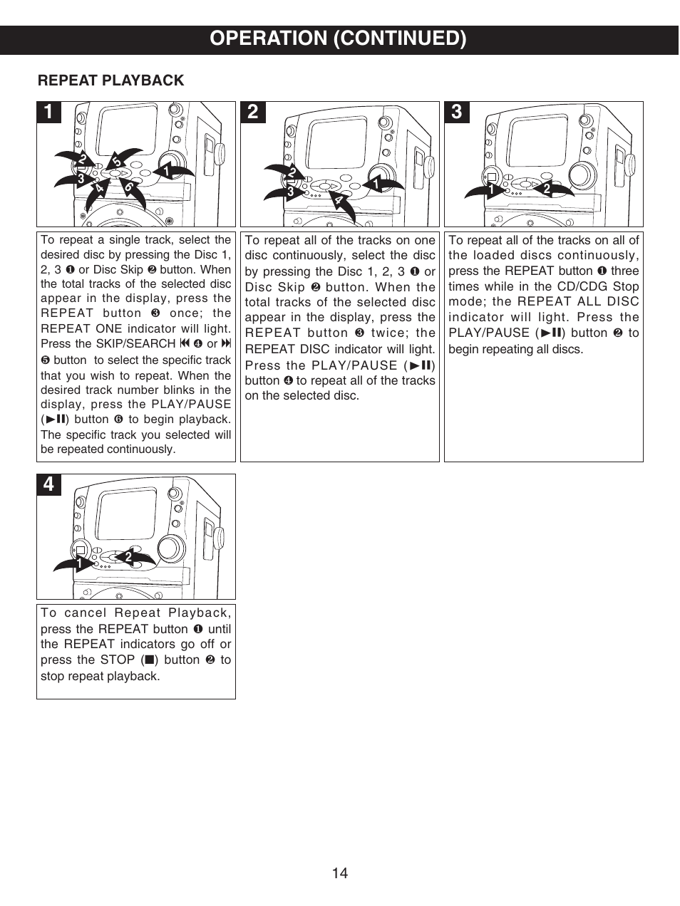 Operation (continued) | Memorex MKS8730 User Manual | Page 15 / 23