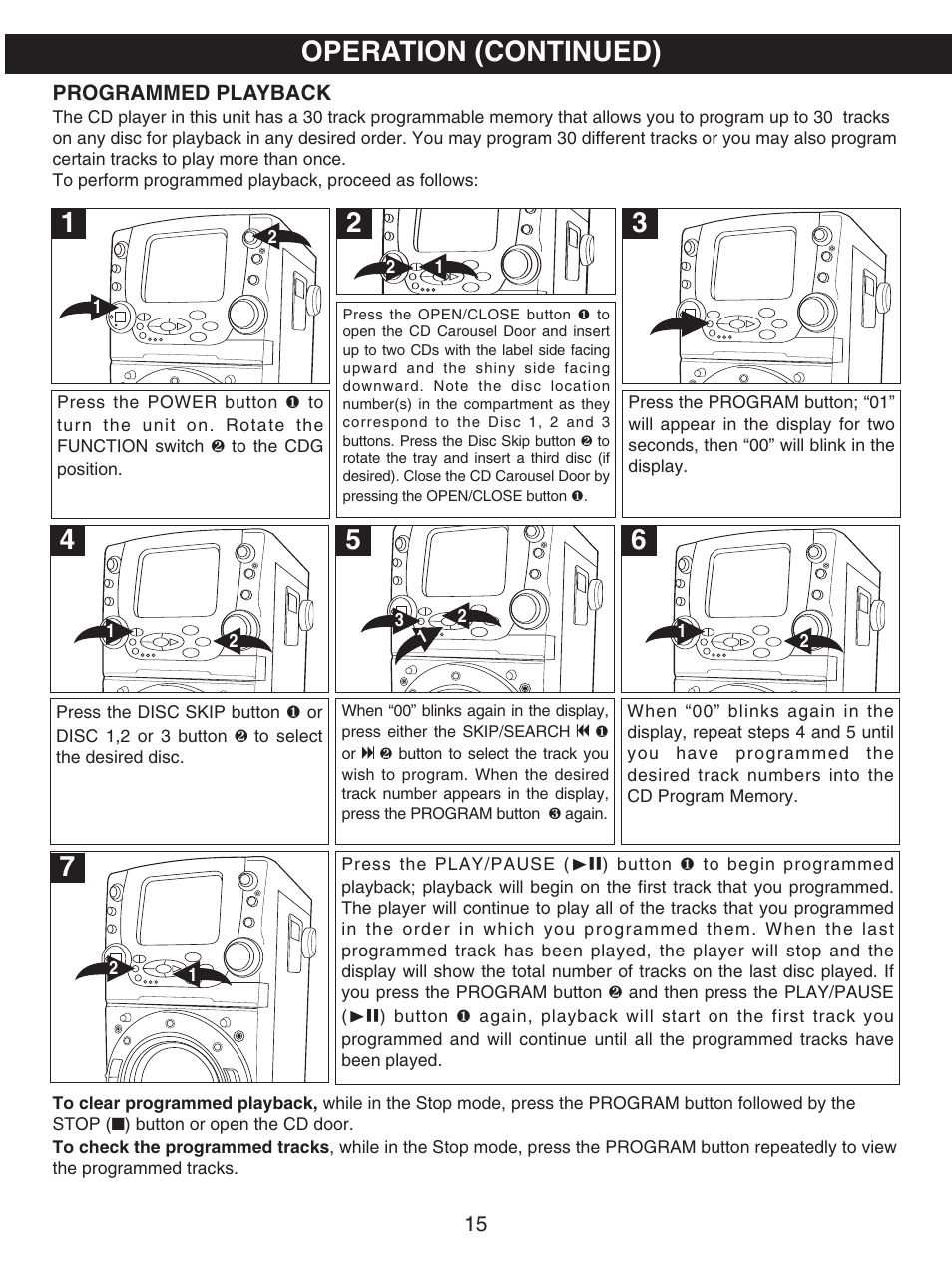 7operation (continued) | Memorex MKS8730 User Manual | Page 16 / 23