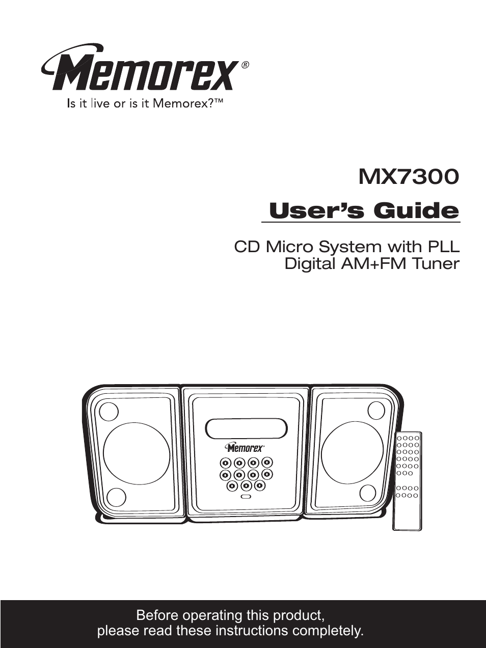 Memorex MX7300 User Manual | 20 pages