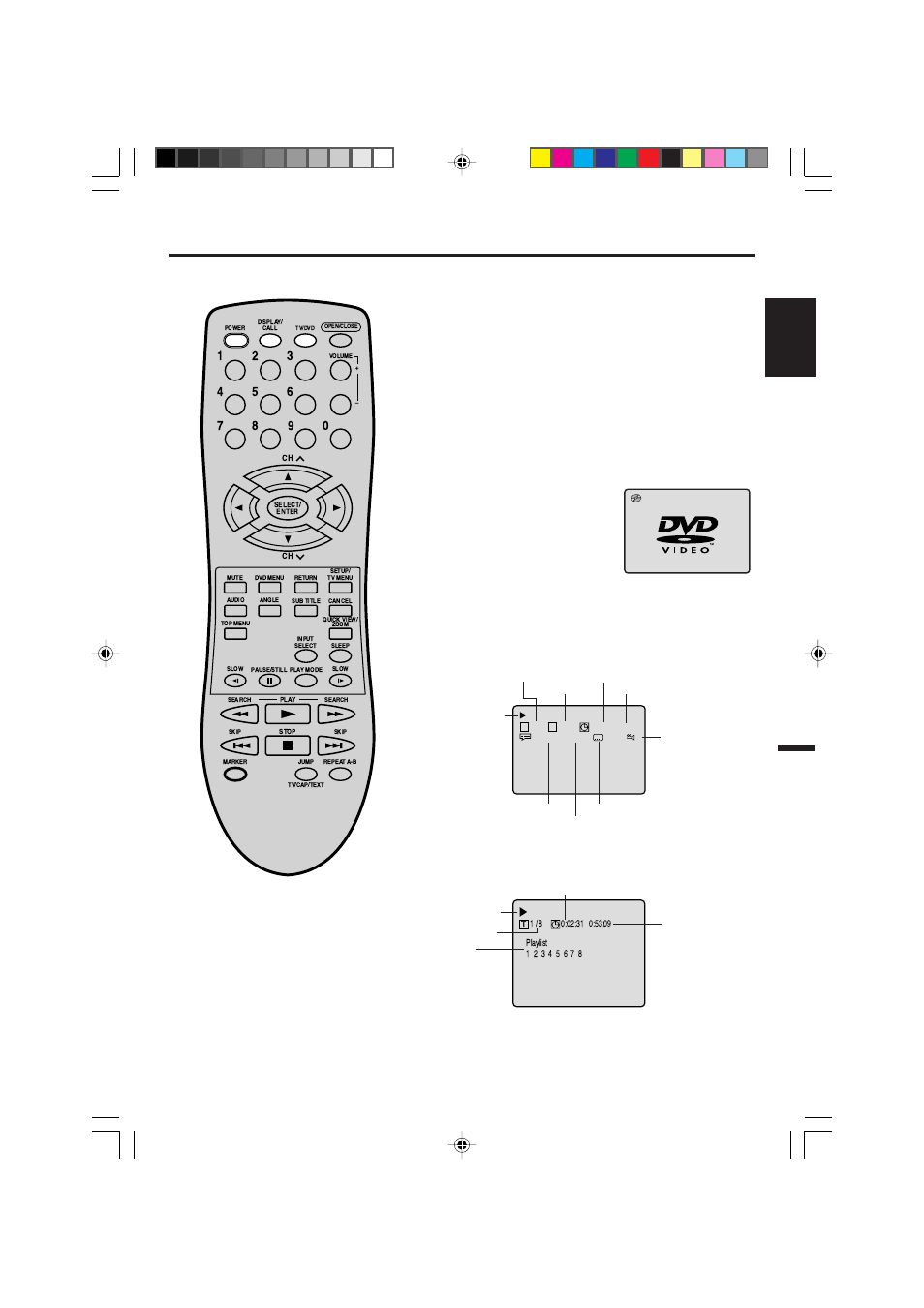 Preparation/status display of disc, English, Status display of disc | Preparation | Memorex MVD2019 User Manual | Page 25 / 90