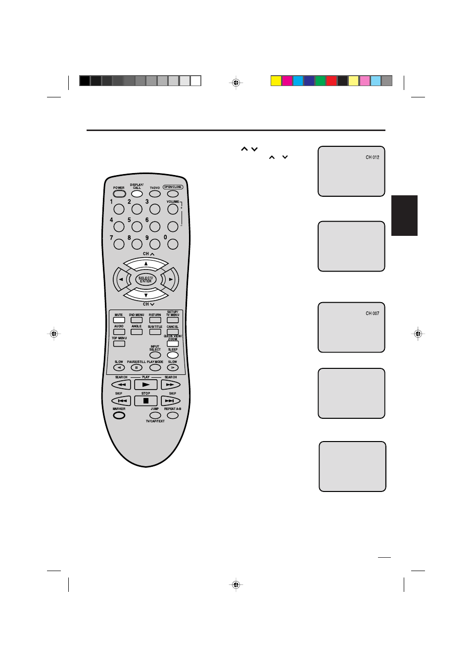 Operacion del tv, Esp añol, Dormir | Llamada, Canal, Vision rapida, Silenciamiento | Memorex MVD2019 User Manual | Page 59 / 90