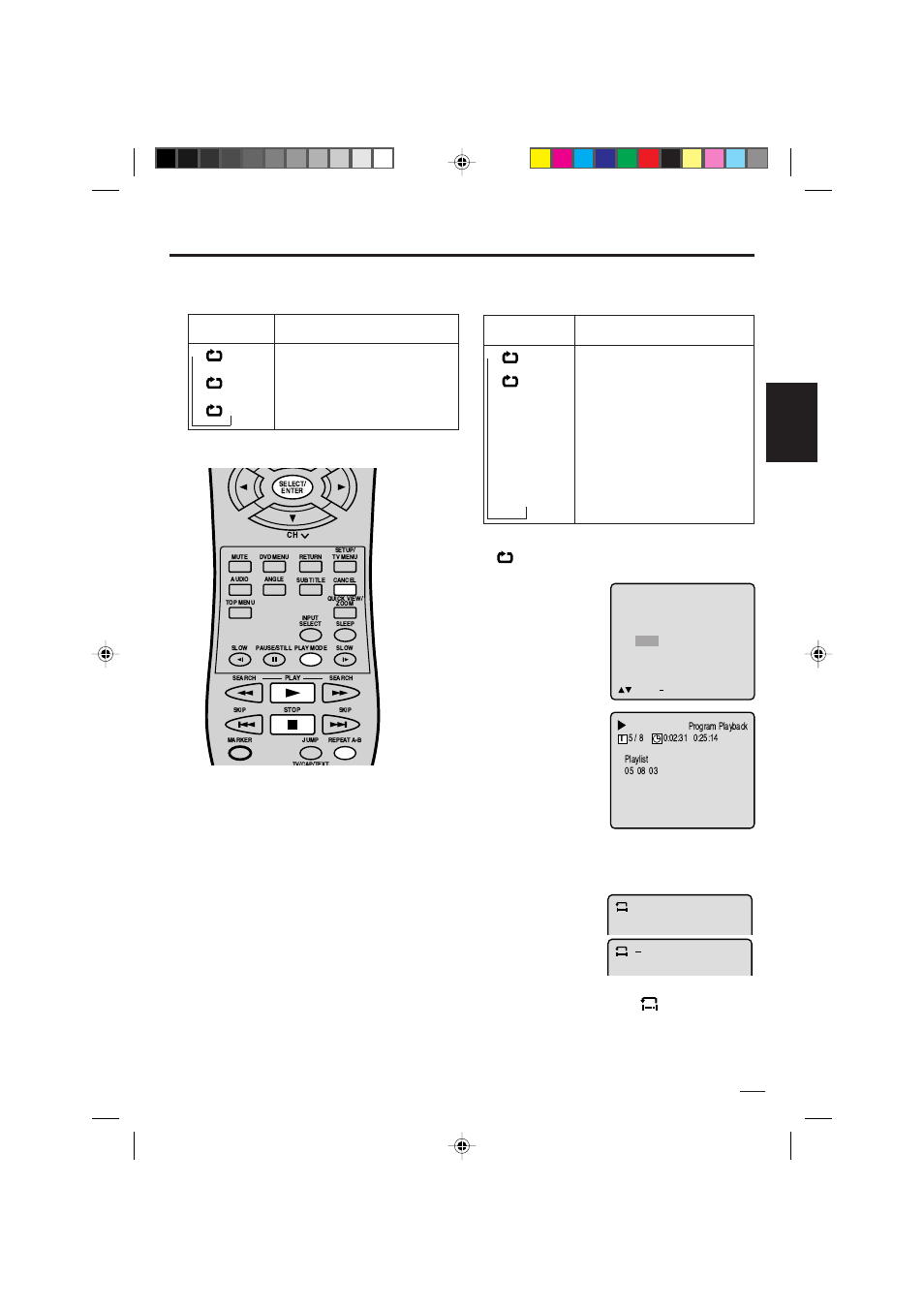Esp añol, Menú de programa, Reproducción repetida a-b | Memorex MVD2019 User Manual | Page 73 / 90