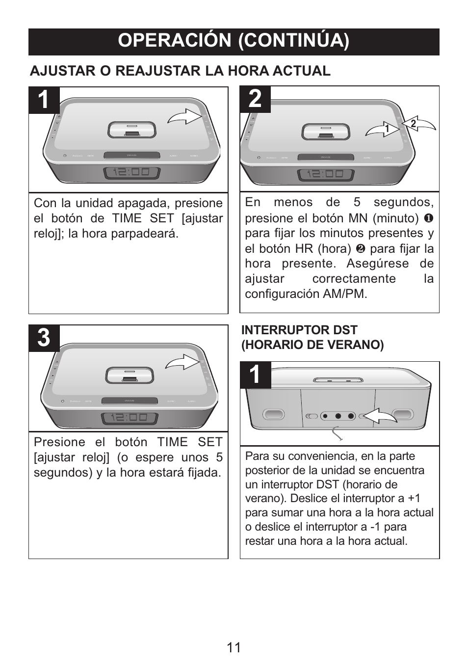 Operación (continúa) | Memorex iWake Mi4004 User Manual | Page 33 / 42