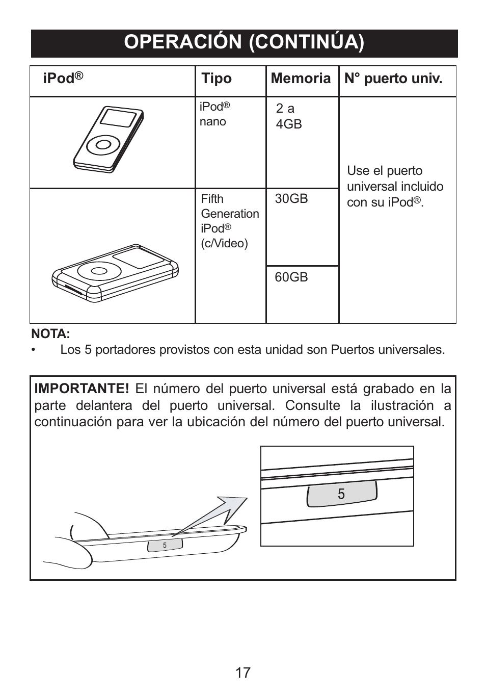 Operación (continúa) | Memorex iWake Mi4004 User Manual | Page 39 / 42